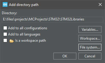 C/C++ General -> Paths and Symbols -> Includes -> Add Folder